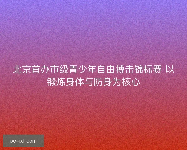北京首办市级青少年自由搏击锦标赛 以锻炼身体与防身为核心